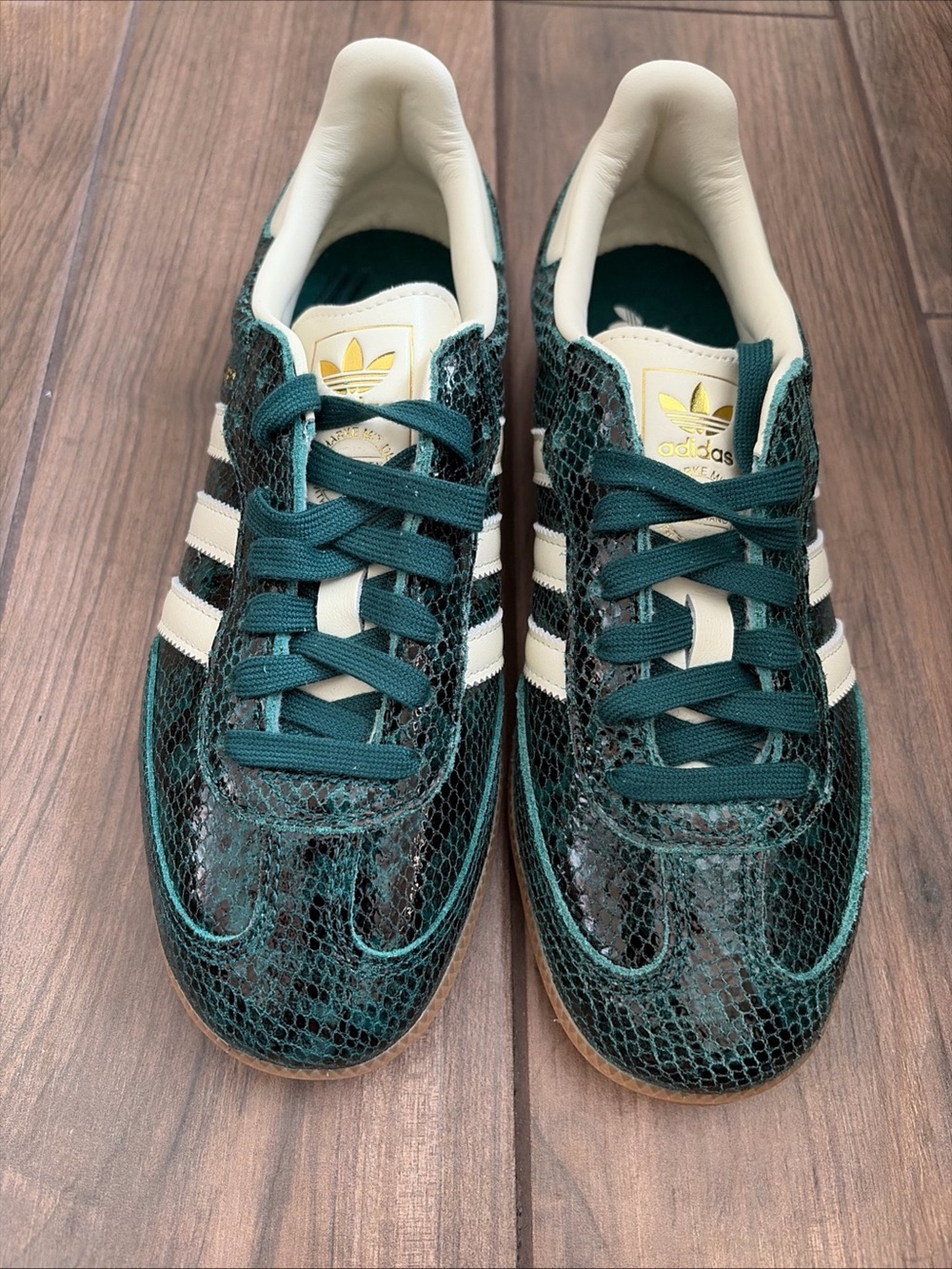 Adidas Originals Samba OG WMNS Faux Snakeskin Collegiate Green Shoes (JR8848),